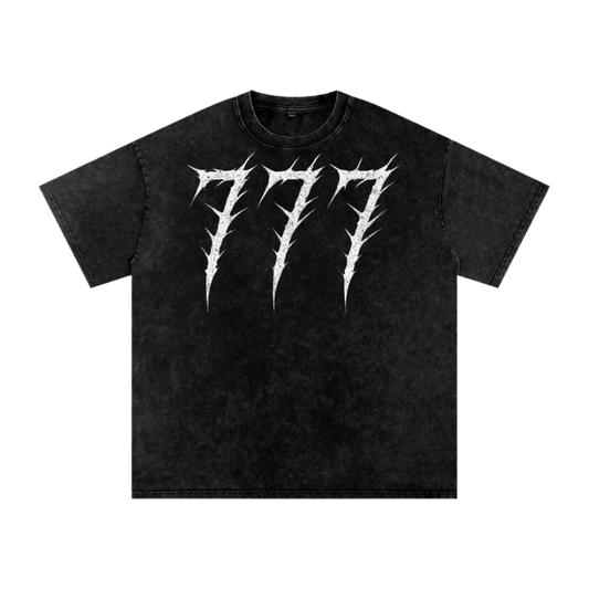 7E7H FB Acid Wash Oversize T-Shirt - 250 GSM