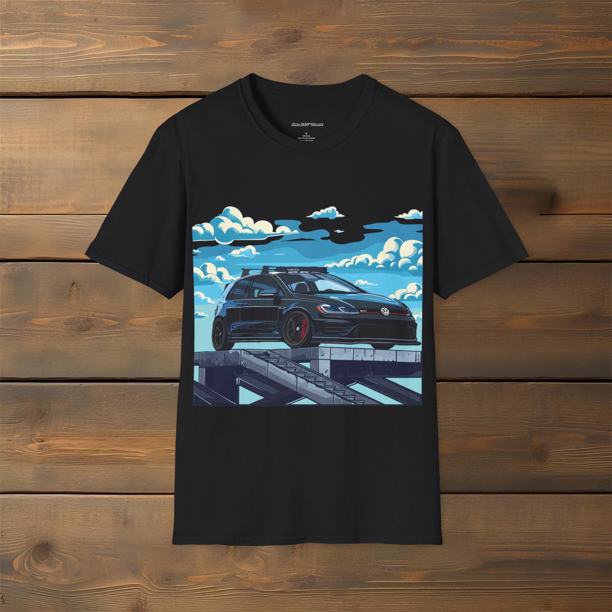 Cartoony black Volkswagen GTI