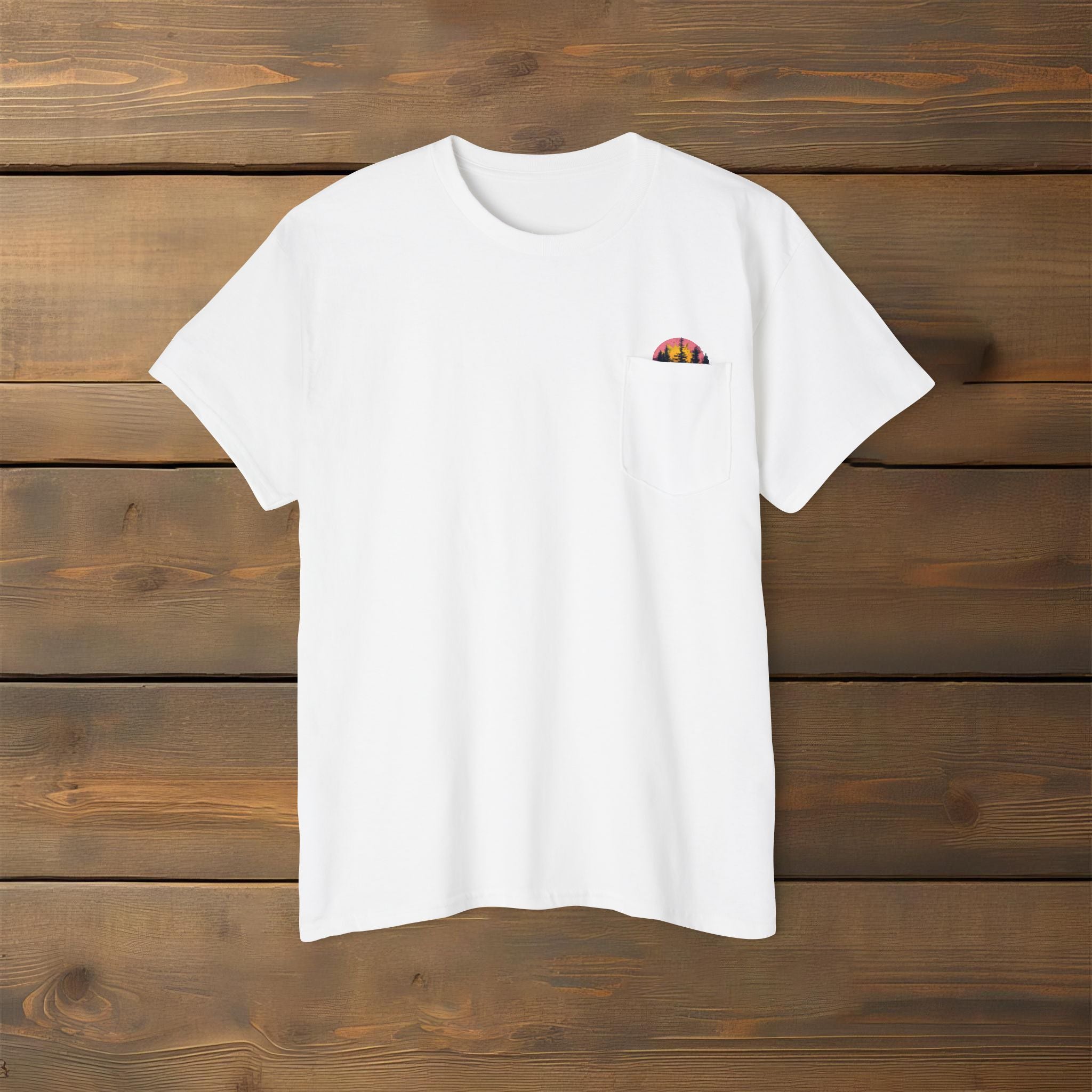 Pocket Tee (stylized tree background)