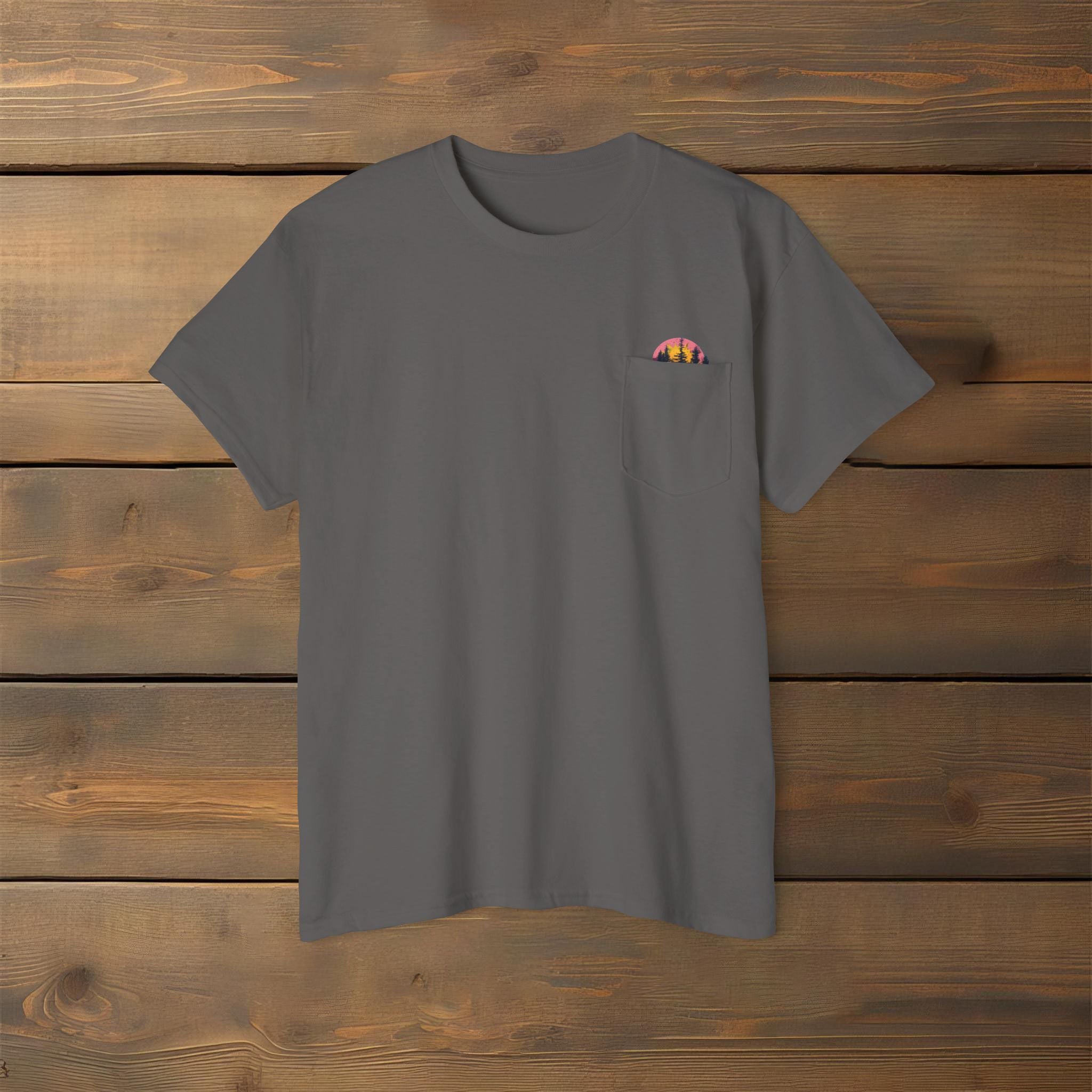 Pocket Tee (stylized tree background)