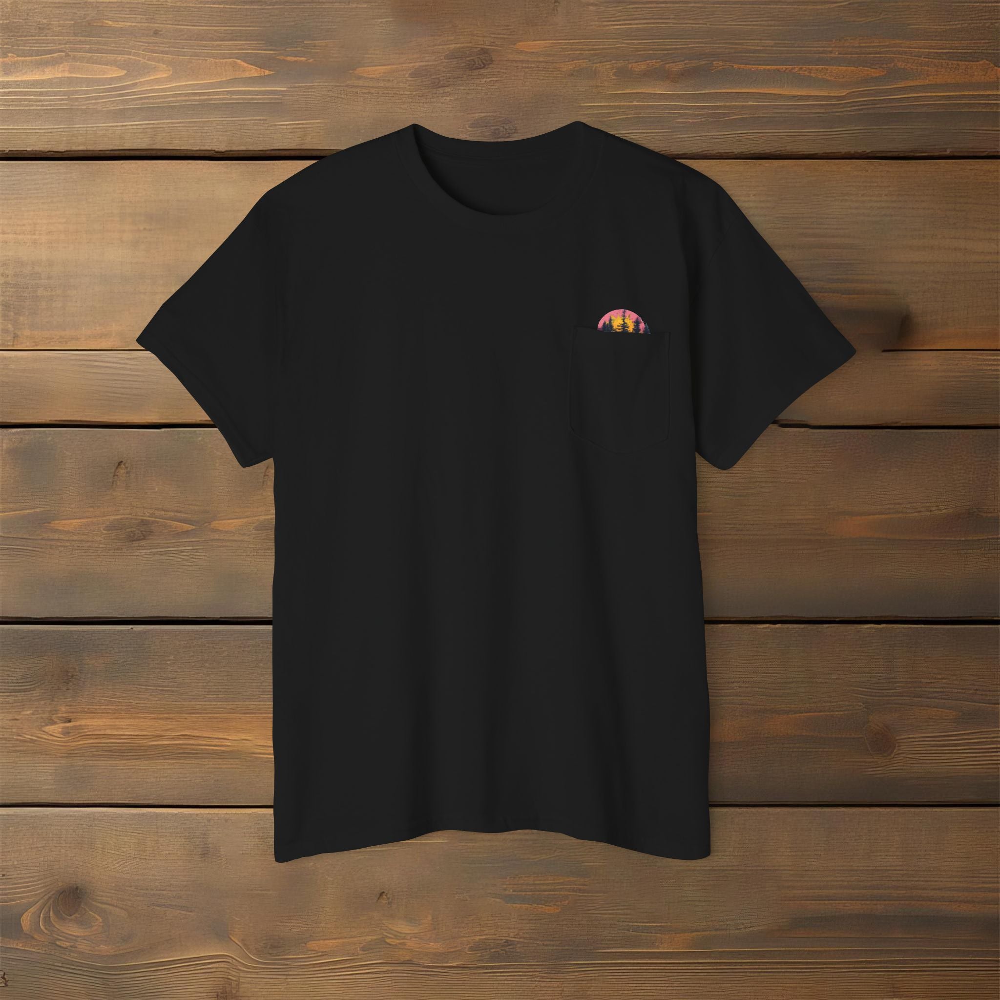 Pocket Tee (stylized tree background)