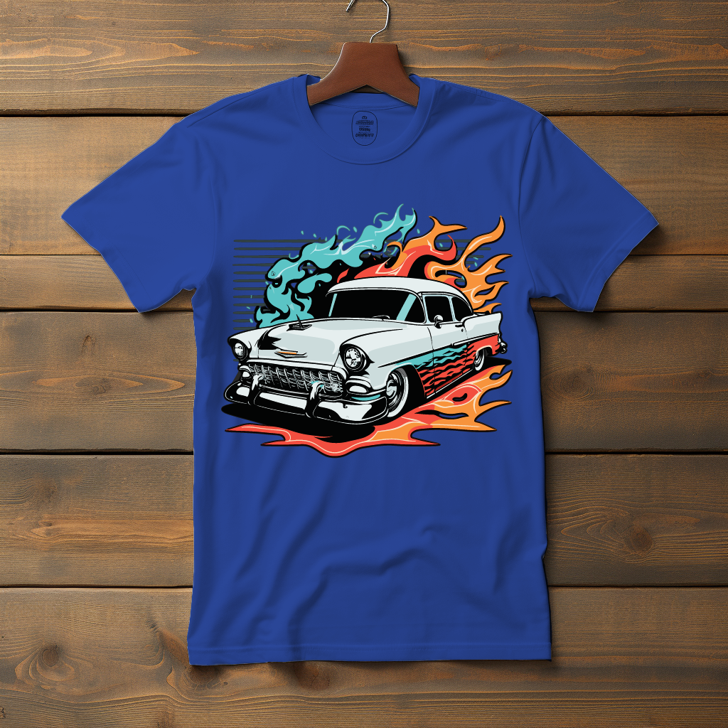 Vintage Fire 1955 Chevy V1