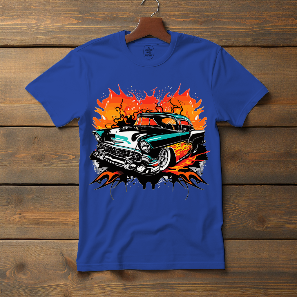 Vintage Fire 1955 Chevy V2