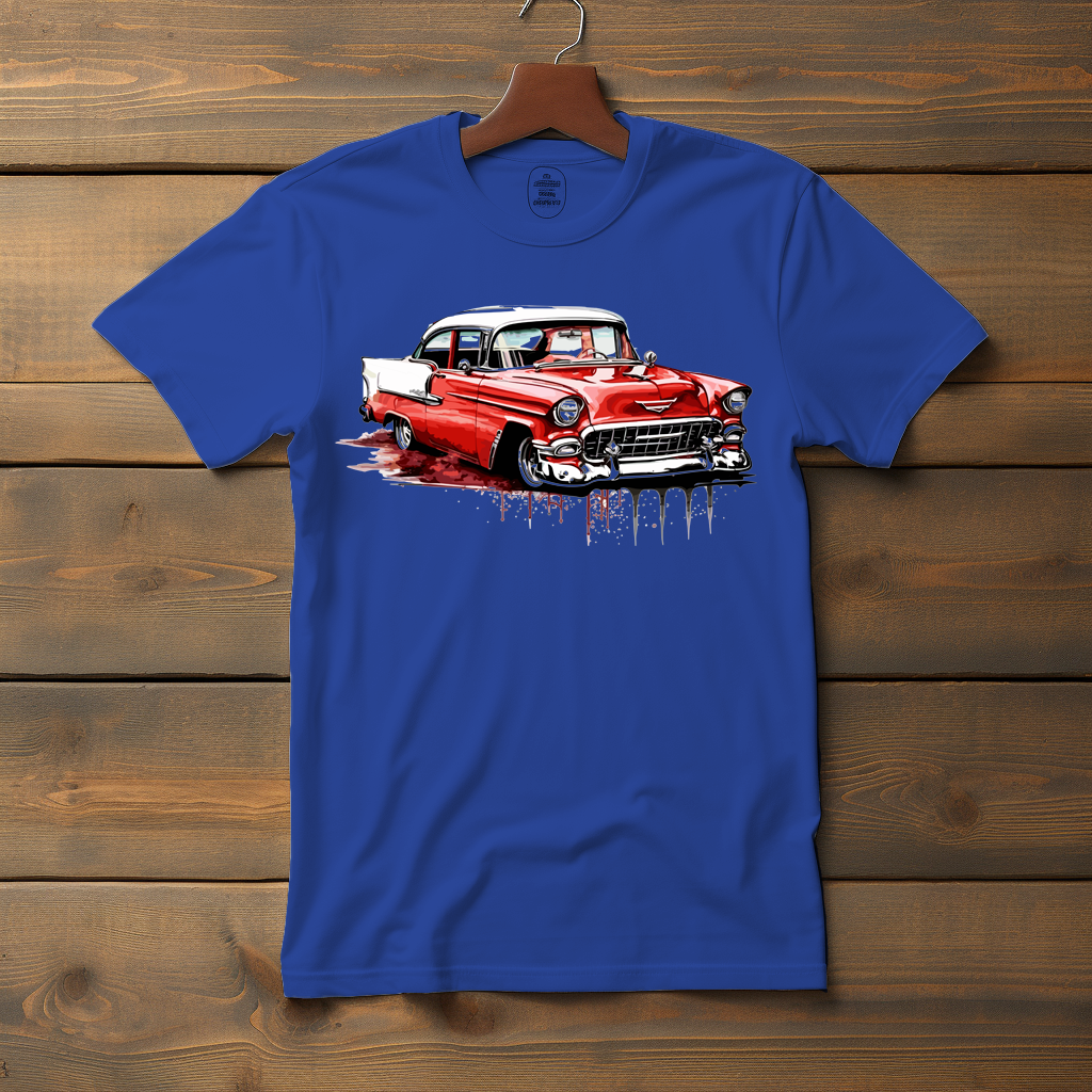 55 Chevy Illustration water art style