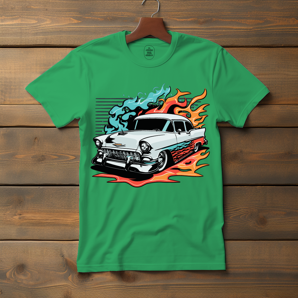 Vintage Fire 1955 Chevy V1