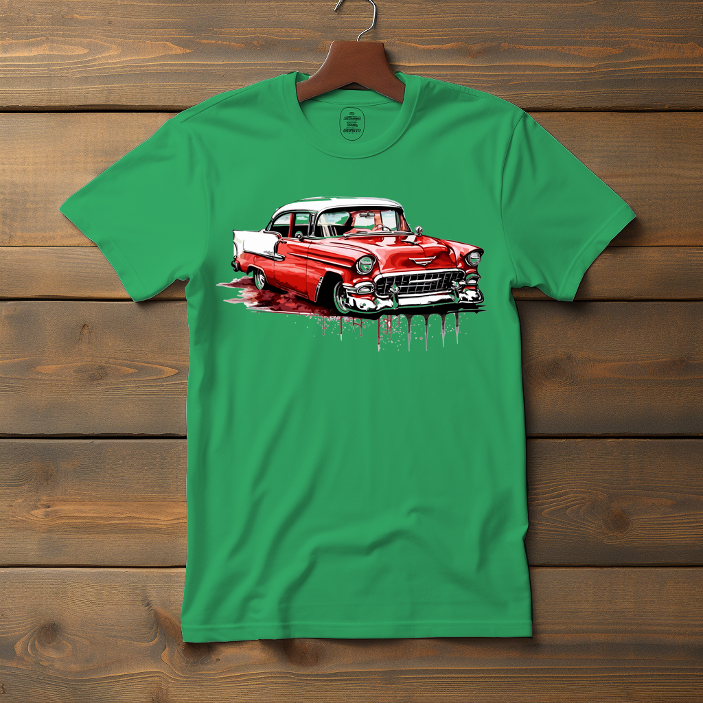 55 Chevy Illustration water art style