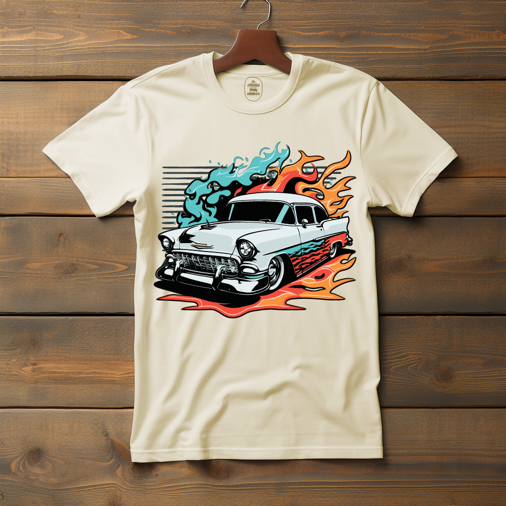 Vintage Fire 1955 Chevy V1