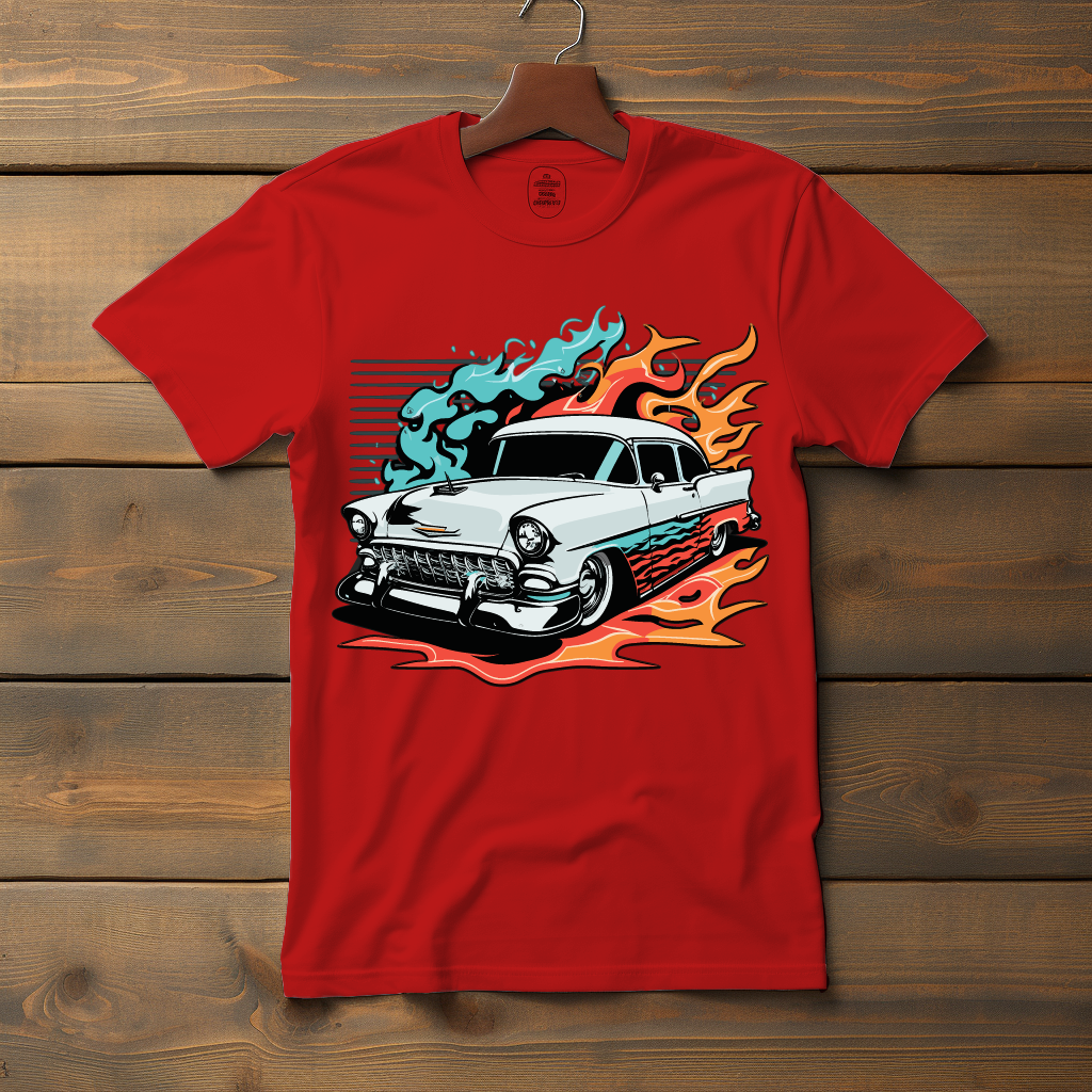 Vintage Fire 1955 Chevy V1