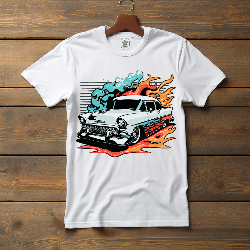 Vintage Fire 1955 Chevy V1