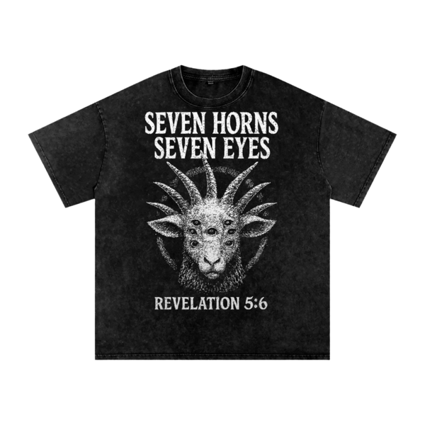 7E7H Acid Wash Oversize T-Shirt - 250 GSM image 1