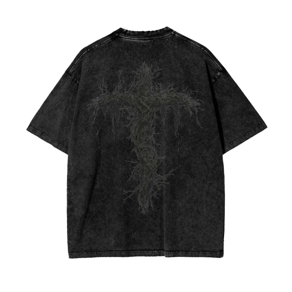 Back Cross Snow Washed Tee